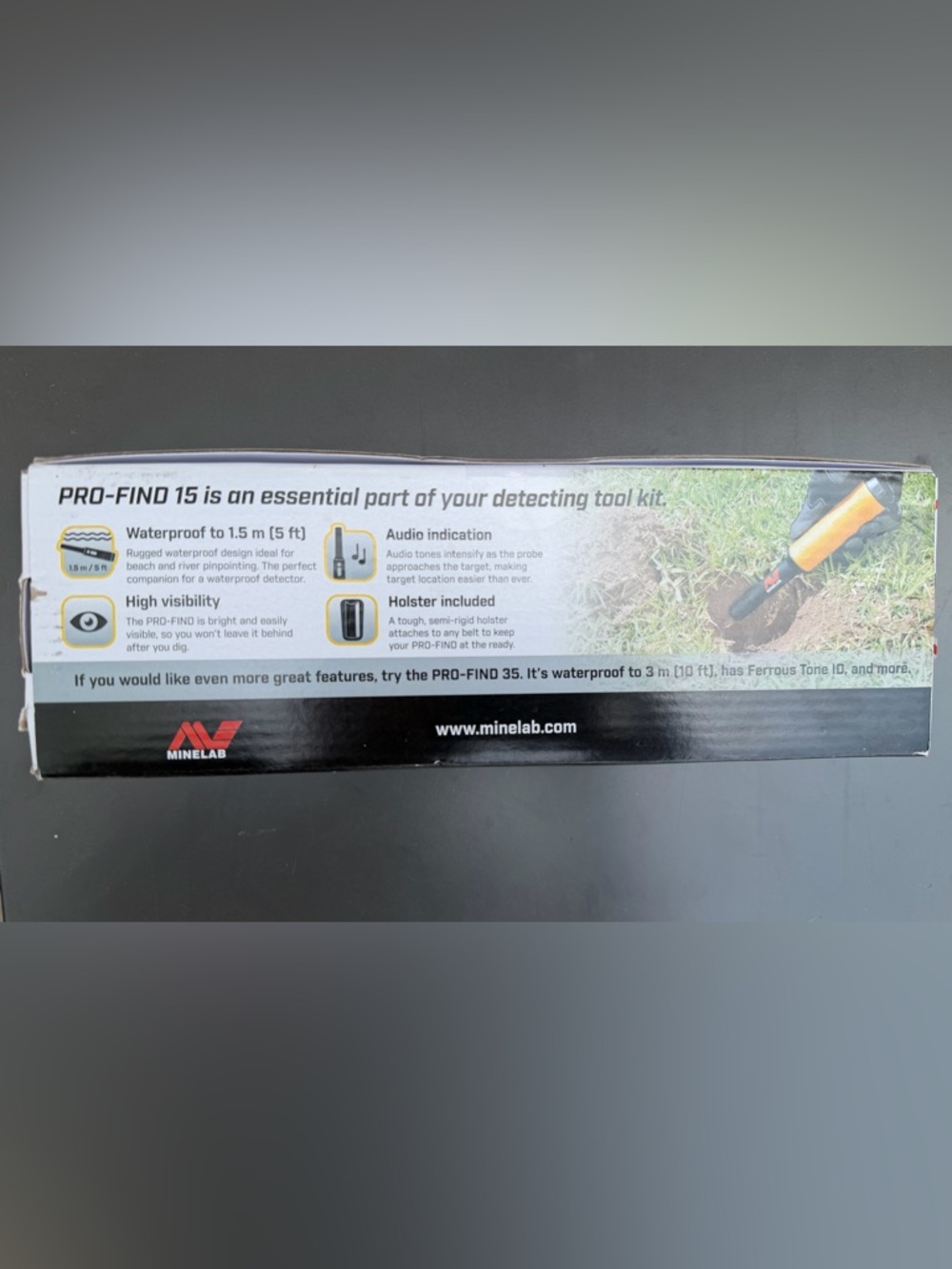 Minelab Pro-Find 15 Pinpointer for Metal Detecting with Holster - Picture 3 of 4